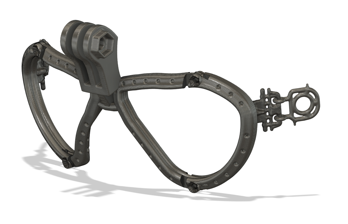 Go-pro camera mount add-on for Nix Scuba